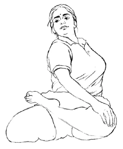 Line drawing by Bobby Clennell